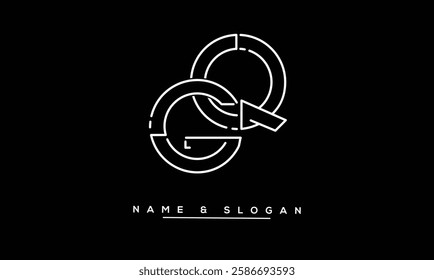 QG, GQ Abstract Letters Logo Monogram