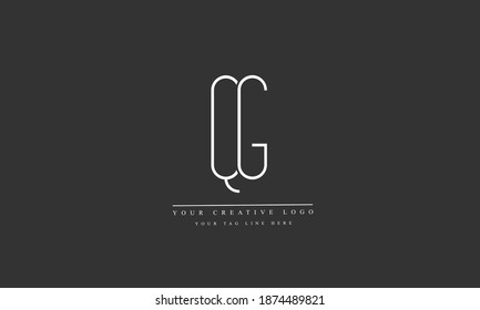QG GQ Q G abstract vector logo monogram template