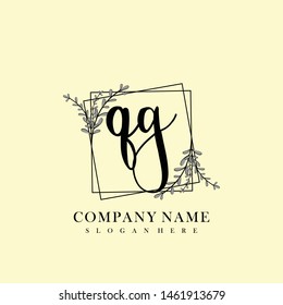 QG Initial beauty floral logo template