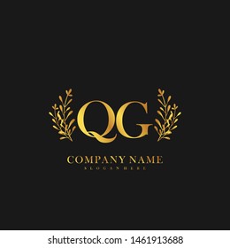 QG Initial beauty floral logo template