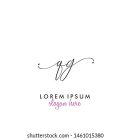 QG Initial beauty monogram logo vector