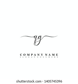 QG Initial luxury handwriting logo vector