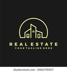 QG initials homes modern building company logo vector.eps