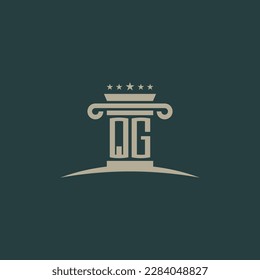 QG initials law of justice logo vector design template