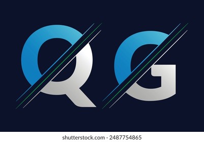 qg Letter logo design vector template.