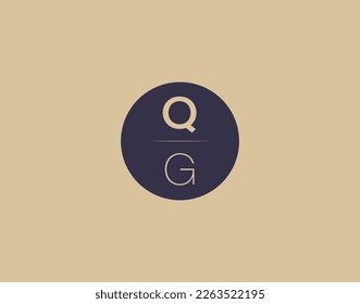 QG letter modern elegant logo design vector images