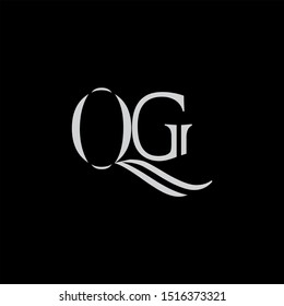 QG Letter monogram with abstrac concept style design