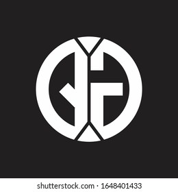 QG Logo monogram with piece circle ribbon style