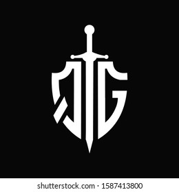 QG logo with shield shape and sword
