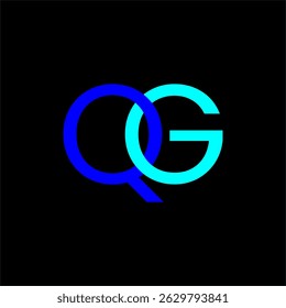 QG monogram letter logo design vector