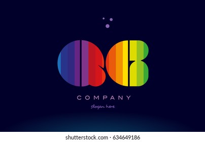 qg q g alphabet letter colorful creative colors text dots creative company logo vector icon design template