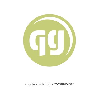 QG sport emblem or team logotype. Ball logo with a combination of Initial letter Q and G for balls shop, sports company, training, club badge. Vector illustration.