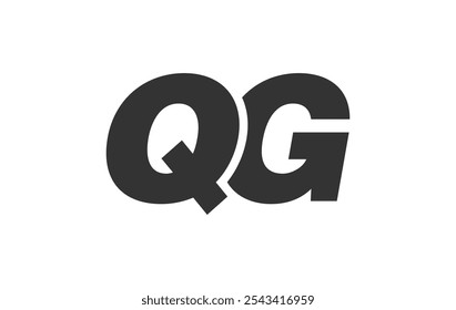 Logotipo De Fuente Editable De QG Techno Para La Marca Corporativa. Diseño Atrevido Y Futurista Con Ideas Tipográficas Únicas. Tipo Personalizado Mínimo Y Variantes De Letras Dinámicas Para La Promoción, Impresión Y Títulos De Libros