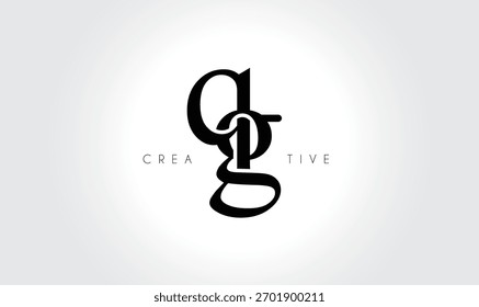 QGqg Elegant Serif Monogram Logo – Luxury Lowercase Typographic Lettermark for Modern Branding
