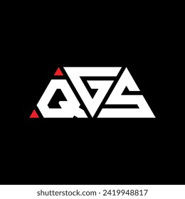 QGS Triangle Buchstaben Logo Design mit Dreiecksform. QGS Triangle Logo Design Monogramm. QGS Dreieck-Vektorlogo-Vorlage mit roter Farbe. QGS Dreieckslogo Einfach, elegant und luxuriös.