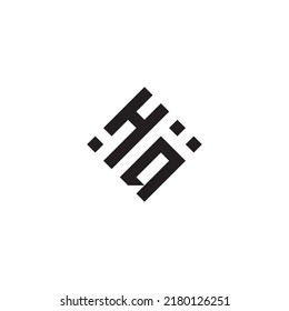 QH abstract geometric concept logo in high quality professional design that will be best for street style