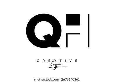 Logotipo minimalista creativo de QH de espacio negativo más tarde con monograma moderno para marca y logotipo de marca comercial con letras iniciales Diseño de logotipo para marca.