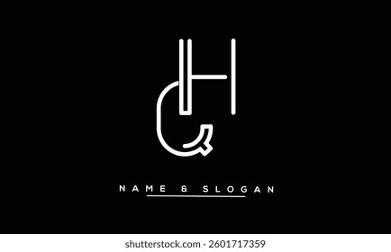 QH, HQ Abstract Letters Logo Monogram