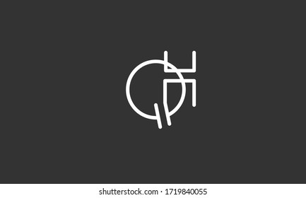 QH HQ abstract vector logo monogram template