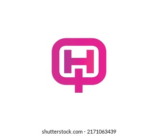 QH HQ Logo-Design Vektorgrafik-Vorlage