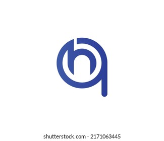 Plantilla vectorial de diseño de logotipo QH HQ