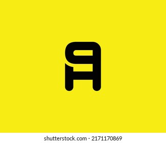 Plantilla vectorial de diseño de logotipo QH HQ