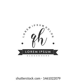 QH Initial beauty monogram logo vector