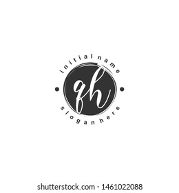 QH Initial beauty monogram logo vector