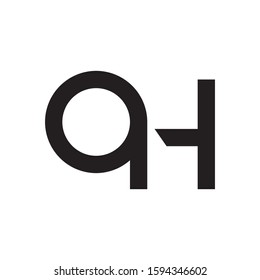 QH initial letter logo template vector icon design