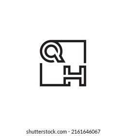 QH-anfängliche Logobriefe in hochwertigem professionellem Design, die gut auf allen Printmedien drucken können