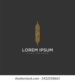 QH initial monogram business logo