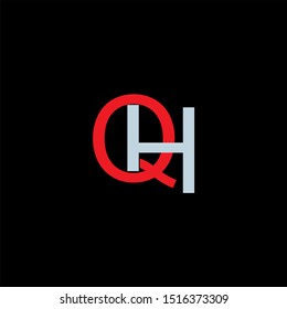 QH Letter monogram with abstrac concept style design