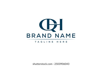 Logotipo de QH Diseño Plantilla Vector Elemento de marca gráfica.