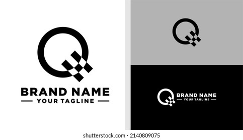 QH LOGO MONOGRAM UNUSUAL EDITABLE