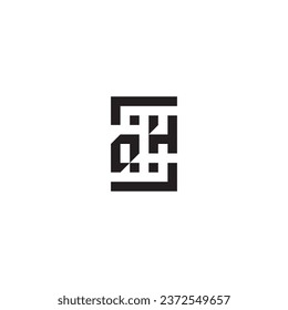 QH square concept retro logo in high quality professional design that will print well across any print media