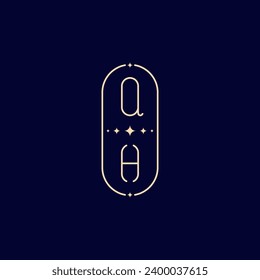 QH wedding lie monogram with high quality professional design that will print well across any print media