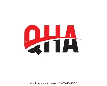 Letra QHA Ilustración del vector de diseño del logotipo inicial