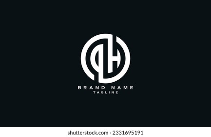 QHD, DHQ, HQD, Abstract initial monogram letter alphabet logo design