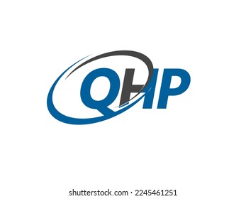 QHP letter creative modern elegant swoosh logo design