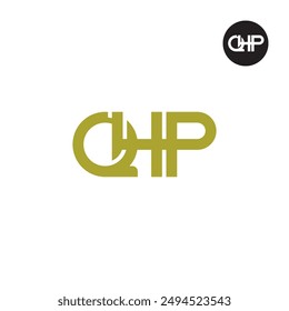 Diseño de monograma de letra de logotipo QHP