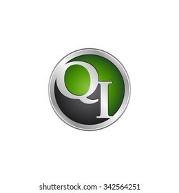 QI initial circle logo green
