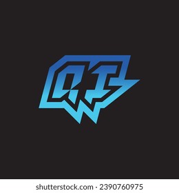 QI initial inspiration logo design esport and gaming clan ideas