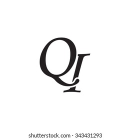 Qi Initial Monogram Logo Stock Vector (royalty Free) 343431293 