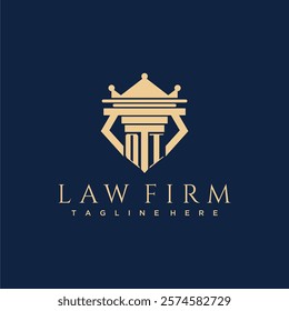 QI initial monogram logo for lawfirm vector design