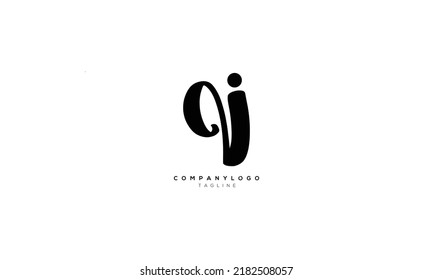 QI IQ Abstraktes Anfangsbuchstabenalphabet Logo