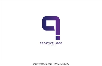 QI IQ Abstract initial monogram letter alphabet logo design