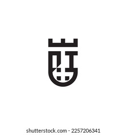 QI-Schild-Konzept Retro-Logo in hochwertigem professionellem Design, das gut auf allen Printmedien drucken kann