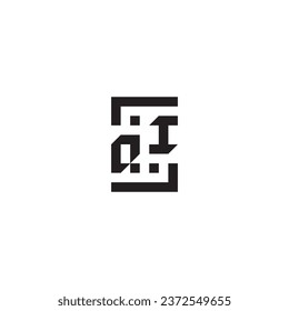 QI square concept retro logo in high quality professional design that will print well across any print media