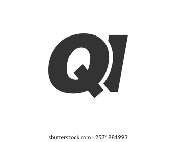 QI Techno Editable Font Logo For Corporate Branding. Bold, Futuristic Design With Unique Typographic Ideas. Minimal Custom Type And Dynamic Letter Variations For Promotion, Printing, And Book Titles