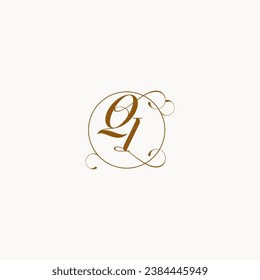 QI uniquely wedding logo symbol of your marriage and you can use it on your wedding stationary